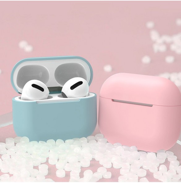 Fodral för AirPods 3 mjukt silikonfodral för hörlurar rosa (fodral C)