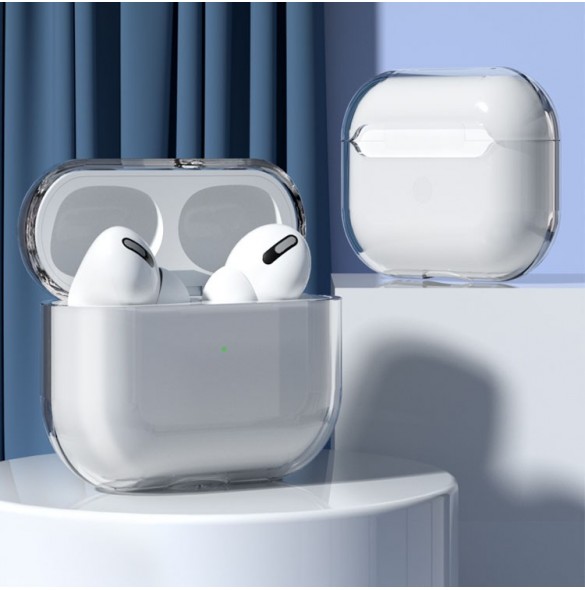 Fodral för AirPods 3 hårt och starkt fodral för hörlurar genomskinligt (fodral A)