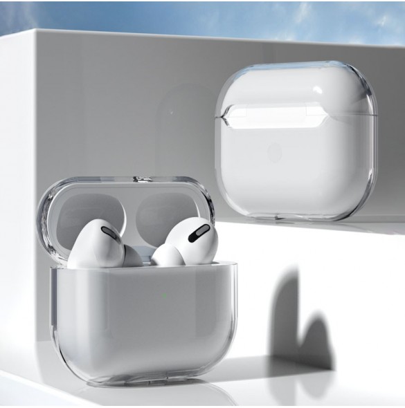 Fodral för AirPods 3 hårt och starkt fodral för hörlurar genomskinligt (fodral A)