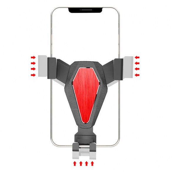 Gravity smartphone bilhållare, svart ventilationsgaller (YC07)