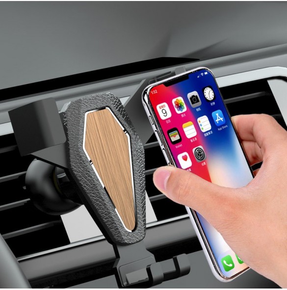 Gravity smartphone bilhållare, svart ventilationsgaller (YC07)