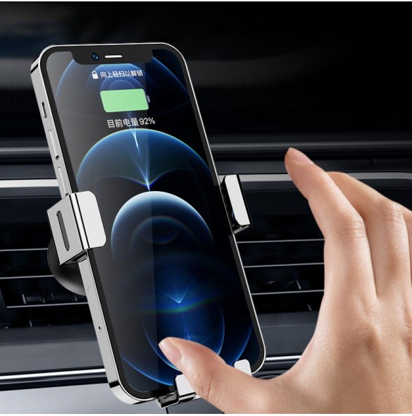 Gravity smartphone bilhållare för luftventil silver (YC12)