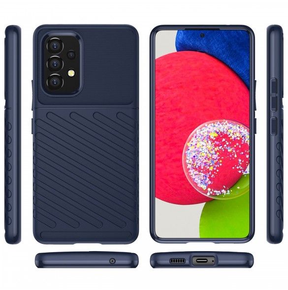 Thunder Case flexibelt pansarskal för Samsung Galaxy A53 5G blå