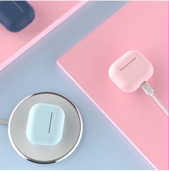 Fodral för AirPods Pro mjukt fodral i silikon för hörlurar blå (fodral C)