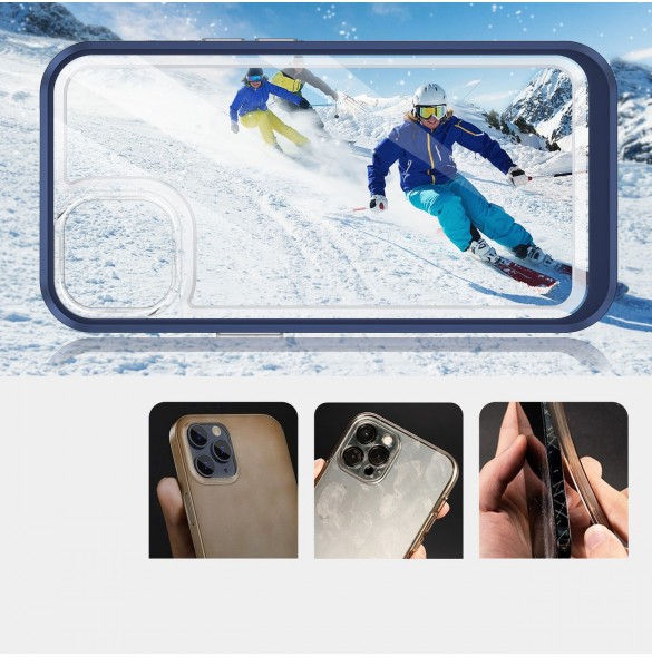 Klart 3-i-1 fodral för iPhone 13 mini gel skal med ram blå
