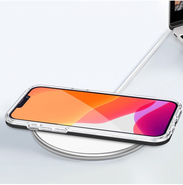 Klart 3-i-1 fodral för iPhone 13 Pro Max fodral gel skal med ram svart