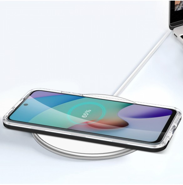 Genomskinligt 3-i-1 fodral för Xiaomi Redmi 10 Frame Gel Cover Svart