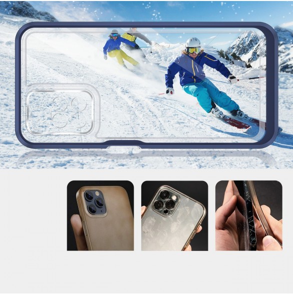 Genomskinligt 3-i-1 fodral för Xiaomi Redmi 10 Frame Gel Cover Blue