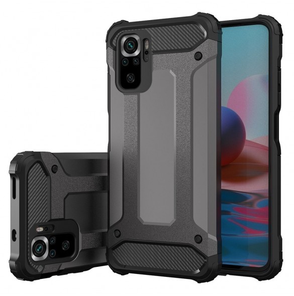 Hybrid Armor Case Tough Rugged Cover för Xiaomi Redmi Note 11T 5G / Redmi Note 11S 5G / Poco M4 Pro 5G blå