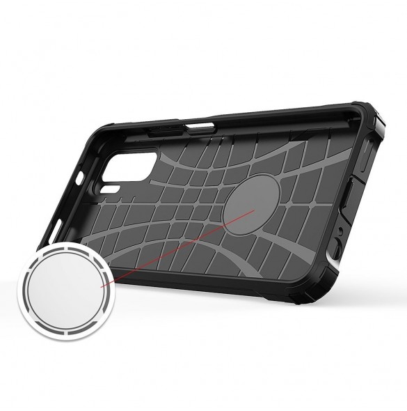 Hybrid Armor Case Tough Rugged Cover för Xiaomi Redmi Note 11T 5G / Redmi Note 11S 5G / Poco M4 Pro 5G blå