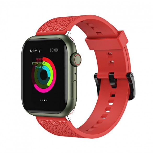 Klockarmband Y-armband för Apple Watch 7 / SE (41/40 / 38mm) klockband rött