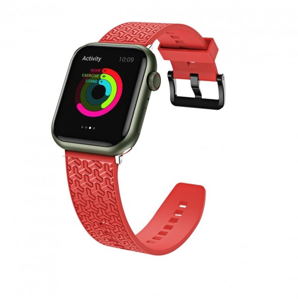 Klockarmband Y-armband för Apple Watch 7 / SE (41/40 / 38mm) klockband rött