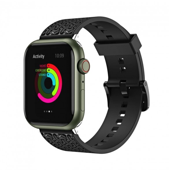 Klockarmband Y-armband för Apple Watch 7 / SE (41/40 / 38mm) klockband svart