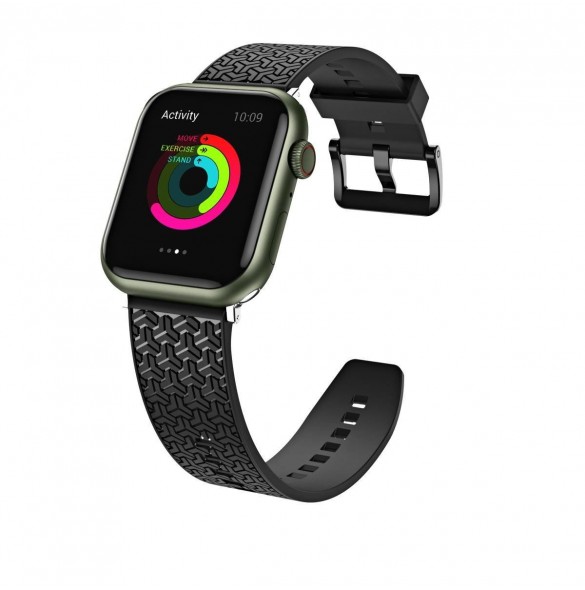 Klockarmband Y-armband för Apple Watch 7 / SE (41/40 / 38mm) klockband svart