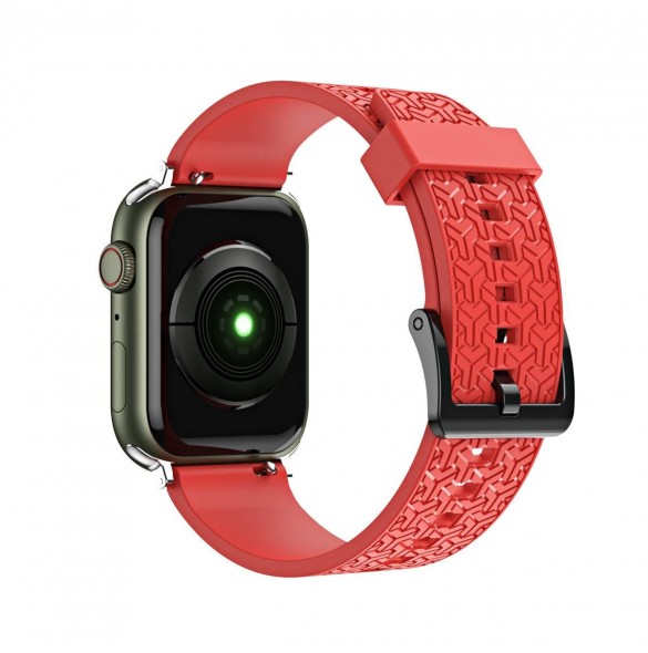 Klockarmband Y-armband för Apple Watch 7 / SE (45/44 / 42mm) armband rött