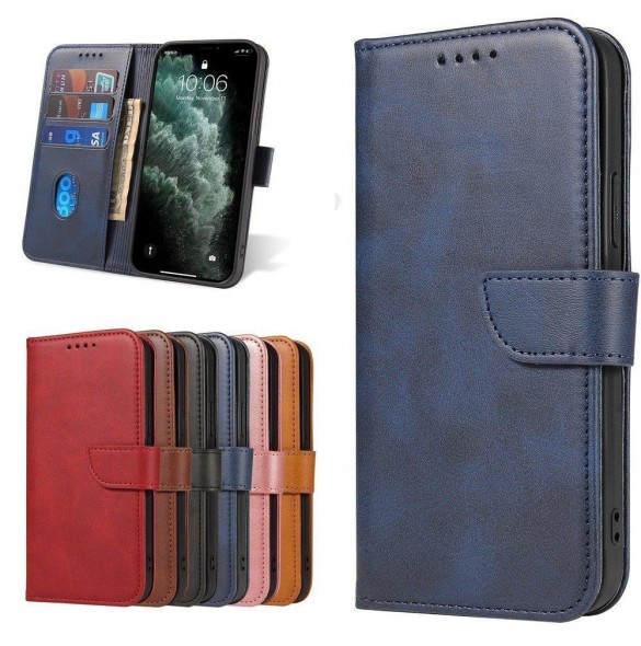 Magnetfodral elegant fodralfodral flip-fodral med stativfunktion för Xiaomi Redmi 10 blå