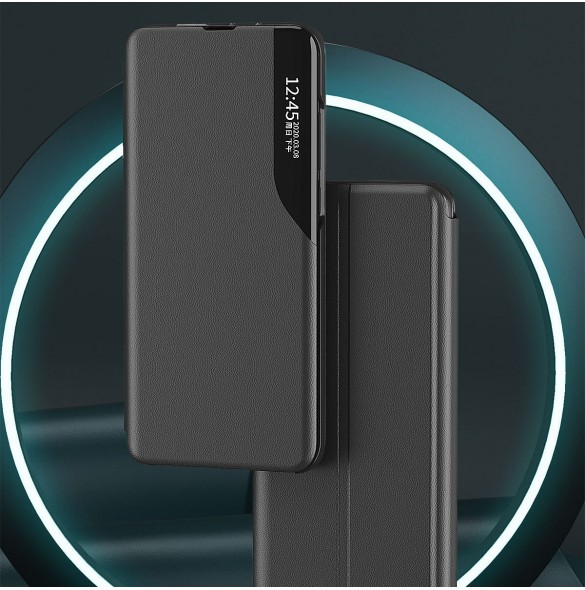 Eco Leather View Case elegant fodral med flip-fodral och stativfunktion för Samsung Galaxy A53 5G svart