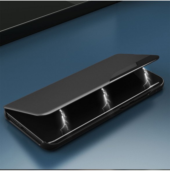 Eco Leather View Case elegant fodral med flip-fodral och stativfunktion för Samsung Galaxy A53 5G svart