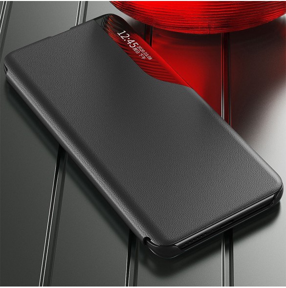 Eco Leather View Case elegant fodral med flip-fodral och stativfunktion för Samsung Galaxy A53 5G svart