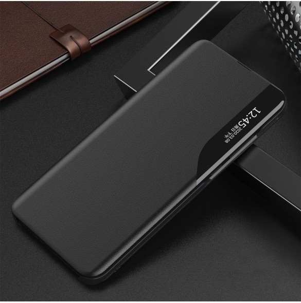 Eco Leather View Case elegant fodral med flip-fodral och stativfunktion för Samsung Galaxy A53 5G svart