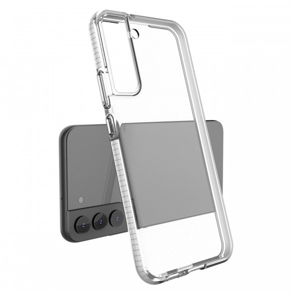 Spring Case Cover Gel Cover med färgram för Samsung Galaxy S22 + (S22 Plus) Mörkblå