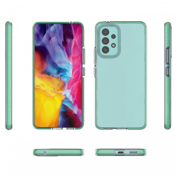 Spring Case Cover Gel TPU Cover med färgglad ram för Samsung Galaxy A53 5G svart