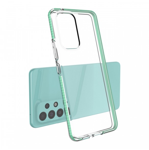 Spring Case Cover Gel Cover med färgram för Samsung Galaxy A53 5G ljusrosa
