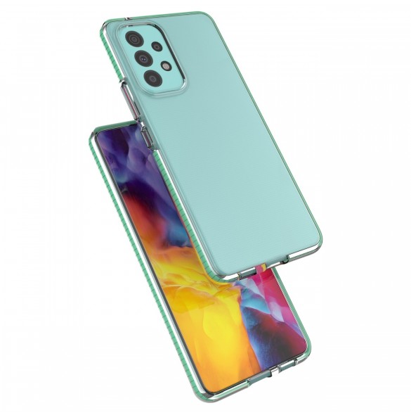 Spring Case Cover Gel Cover med färgram för Samsung Galaxy A53 5G ljusrosa
