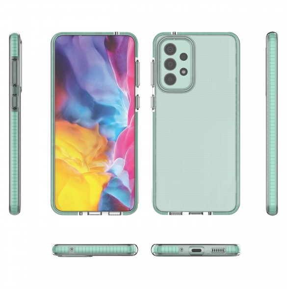 Spring Case cover gel cover med färgad ram för Samsung Galaxy A33 5G svart
