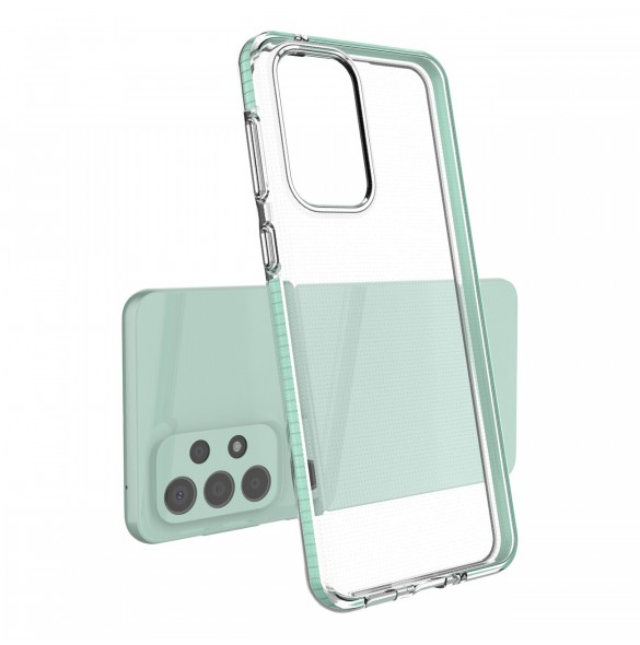 Spring Case cover gel cover med färgad ram för Samsung Galaxy A33 5G svart