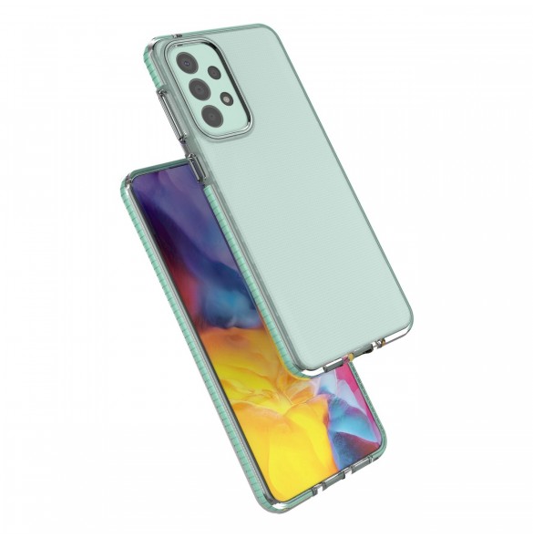 Spring Case cover gel cover med färgad ram för Samsung Galaxy A33 5G svart