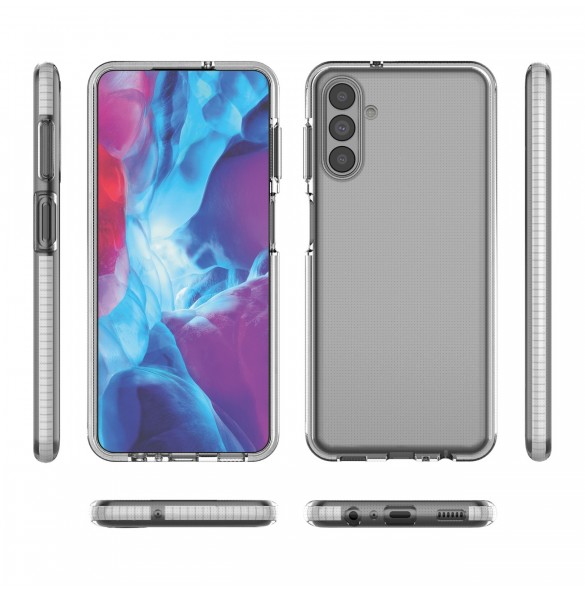Spring Case Cover Gel Cover med färgram för Samsung Galaxy A13 5G ljusrosa