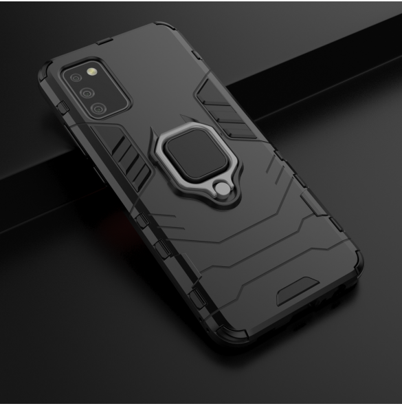 Ring Armour tuff hybridfodral + magnetisk hållare för Samsung Galaxy A03s (166.5) svart