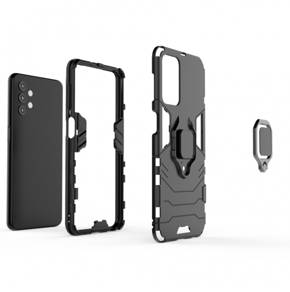 Ring Armour tuff hybridfodral skal + magnetisk hållare för Samsung Galaxy A33 5G svart