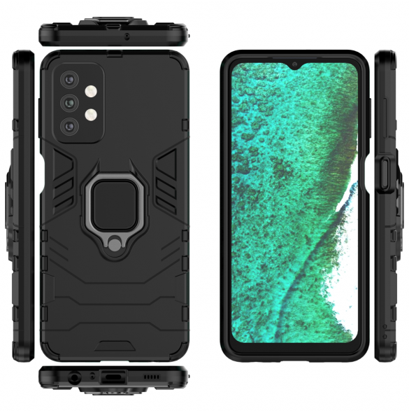 Ring Armour tuff hybridfodral skal + magnetisk hållare för Samsung Galaxy A33 5G svart