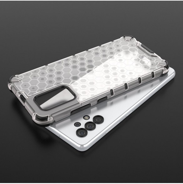 Honeycomb fodral pansarfodral med en gelram för Samsung Galaxy A13 5G transparent