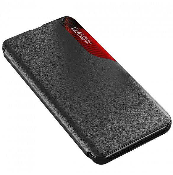 Eco Leather View Case elegant fodral med flip-fodral och stativfunktion för Samsung Galaxy A33 5G blå