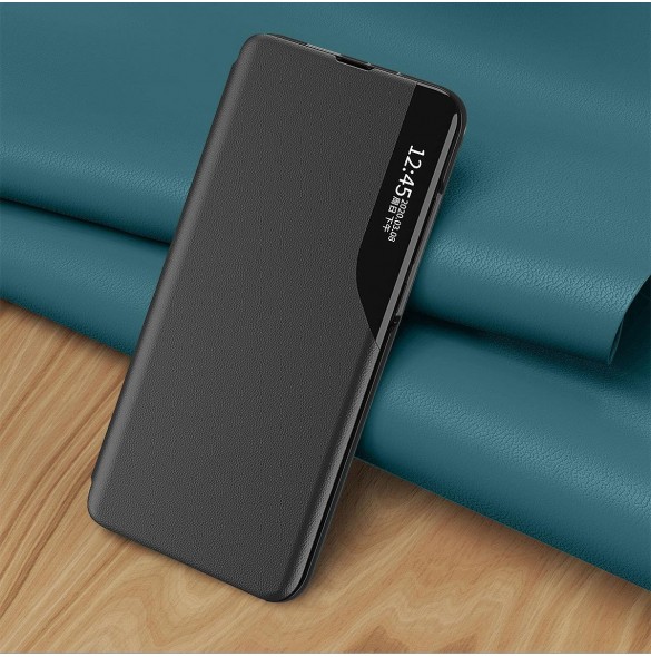 Eco Leather View Case elegant fodral med flip-fodral och stativfunktion för Samsung Galaxy A33 5G blå