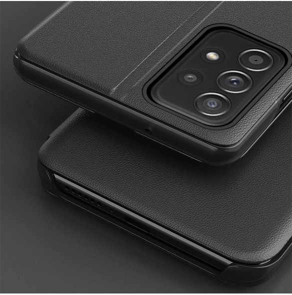Eco Leather View Case elegant fodral med flip-fodral och stativfunktion för Samsung Galaxy A33 5G blå