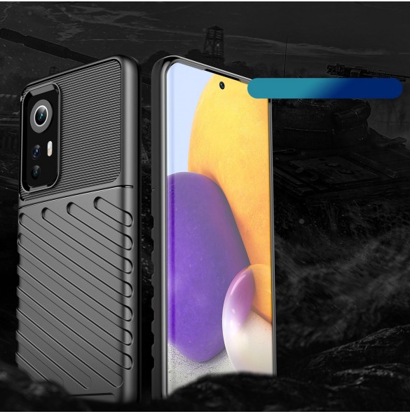 Thunder Case flexibelt pansarskydd för Xiaomi 12 / 12X svart