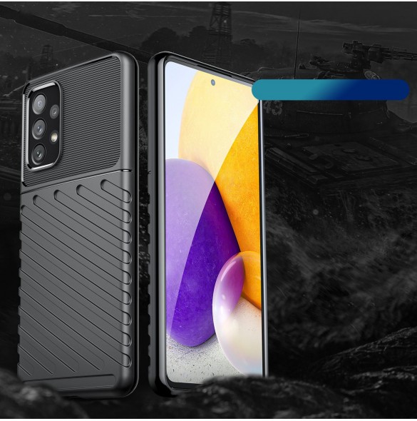 Thunder Case flexibelt pansarskal till Samsung Galaxy A73 svart