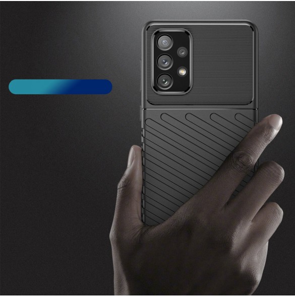 Thunder Case flexibelt pansarskal till Samsung Galaxy A73 svart