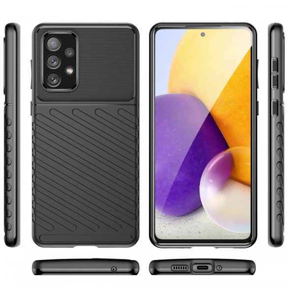 Thunder Case flexibelt pansarskal till Samsung Galaxy A73 svart