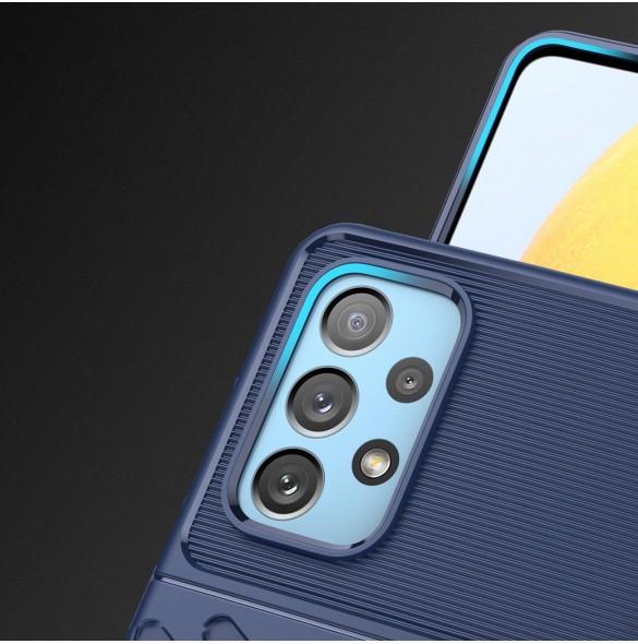Thunder Case flexibelt pansarskal för Samsung Galaxy A73 blå