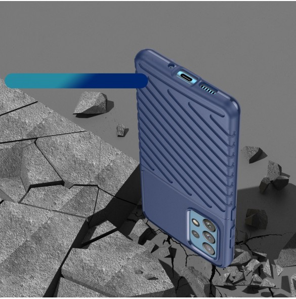 Thunder Case flexibelt pansarskal för Samsung Galaxy A73 blå