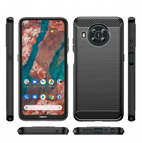 Carbon Case Flexibelt skal till Nokia X100 svart