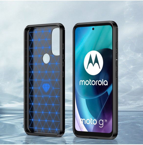 Kolfodral Flexibelt skyddsfodral Motorola Moto G71 5G svart