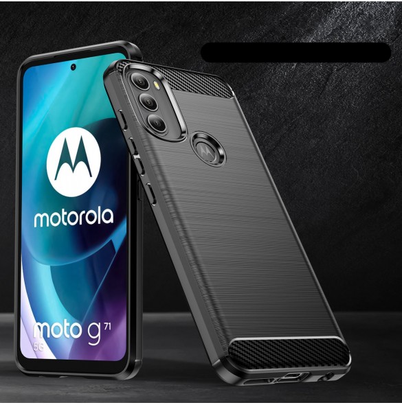 Kolfodral Flexibelt skyddsfodral Motorola Moto G71 5G svart