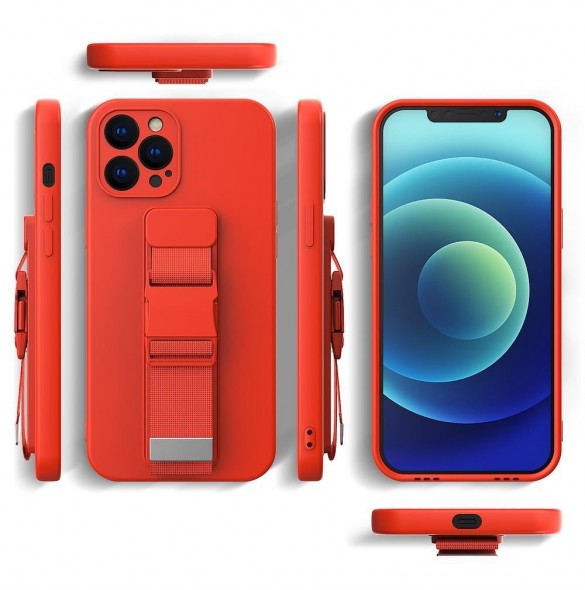 Repfodral Silikonbandskydd Handväska Lanyardrem till Xiaomi Poco M4 Pro 5G Svart