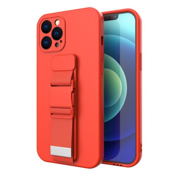 Repfodral Silikonbandskydd Handväska Lanyardrem för Xiaomi Poco M4 Pro 5G Röd